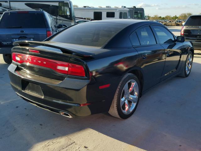 2C3CDXBG3EH322045 - 2014 DODGE CHARGER SE BLACK photo 4