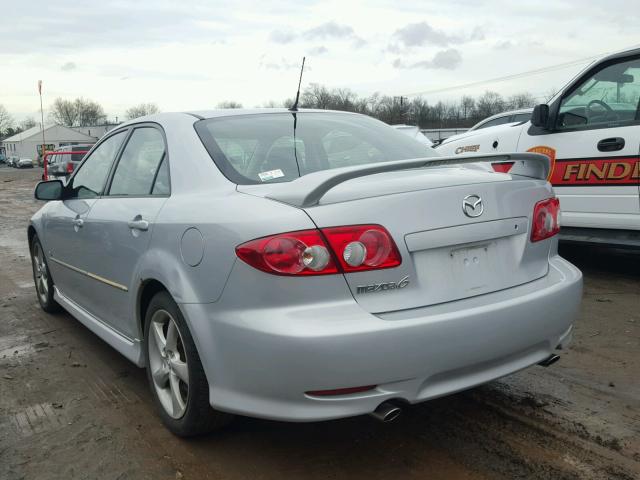 1YVHP80D755M52953 - 2005 MAZDA 6 S SILVER photo 3