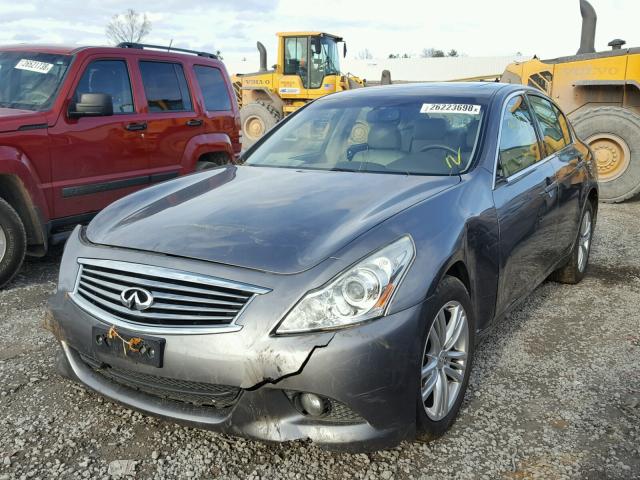 JN1CV6AR5AM460900 - 2010 INFINITI G37 GRAY photo 2