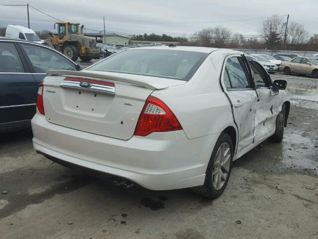 3FAHP0JA2CR253465 - 2012 FORD FUSION SEL WHITE photo 4