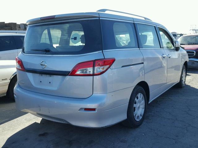 JN8AE2KP4F9134384 - 2015 NISSAN QUEST S SILVER photo 4