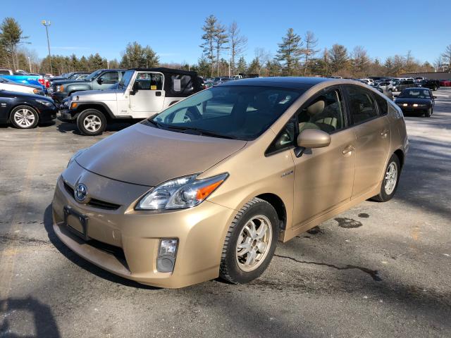 JTDKN3DUXA0221874 - 2010 TOYOTA PRIUS BEIGE photo 1