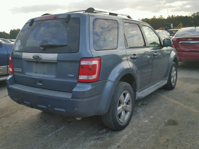 1FMCU0EG1BKA72691 - 2011 FORD ESCAPE LIM BLUE photo 4