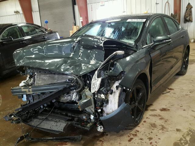 3FA6P0HD5GR213457 - 2016 FORD FUSION SE GREEN photo 2