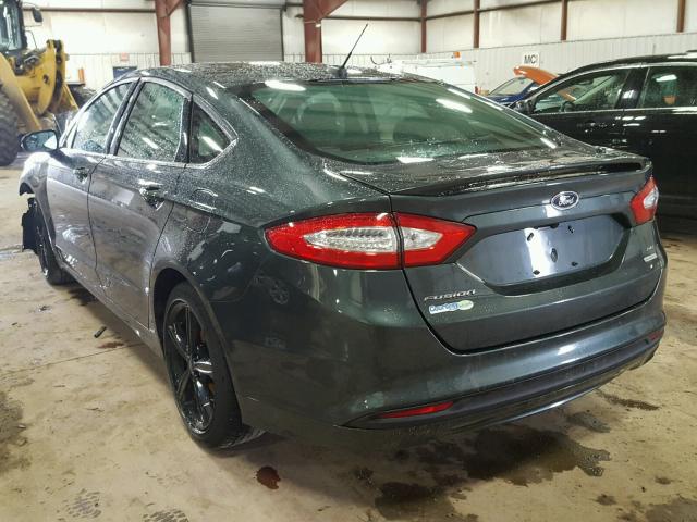 3FA6P0HD5GR213457 - 2016 FORD FUSION SE GREEN photo 3