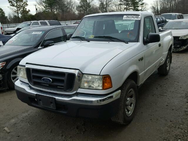 1FTYR10D44PA28463 - 2004 FORD RANGER WHITE photo 2