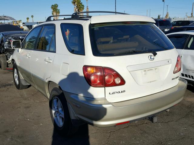 JT6HF10U3X0025695 - 1999 LEXUS RX 300 WHITE photo 3