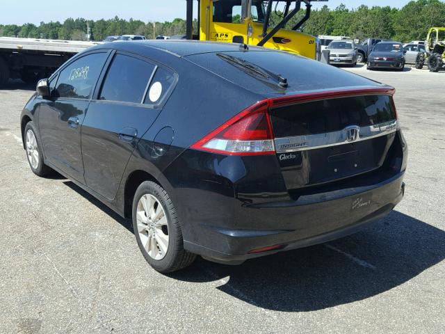 JHMZE2H71CS004443 - 2012 HONDA INSIGHT EX BLACK photo 3