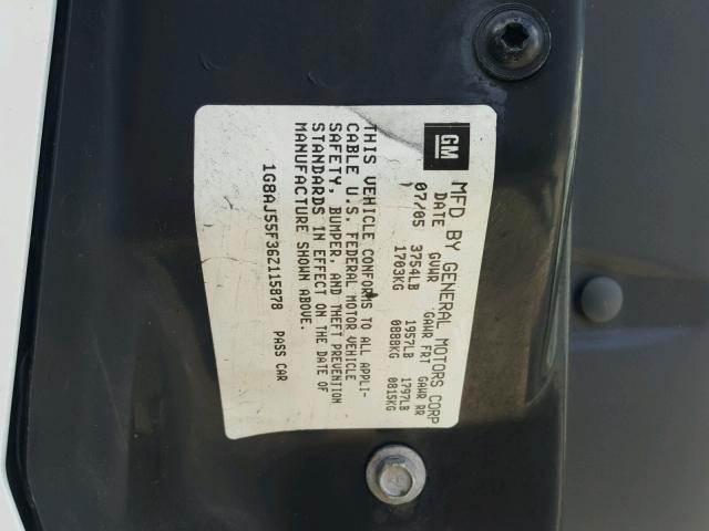 1G8AJ55F36Z115878 - 2006 SATURN ION LEVEL WHITE photo 10