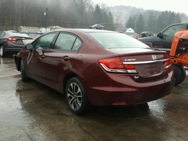 19XFB2F81FE219904 - 2015 HONDA CIVIC EX მუქწითელი ფოტო 3