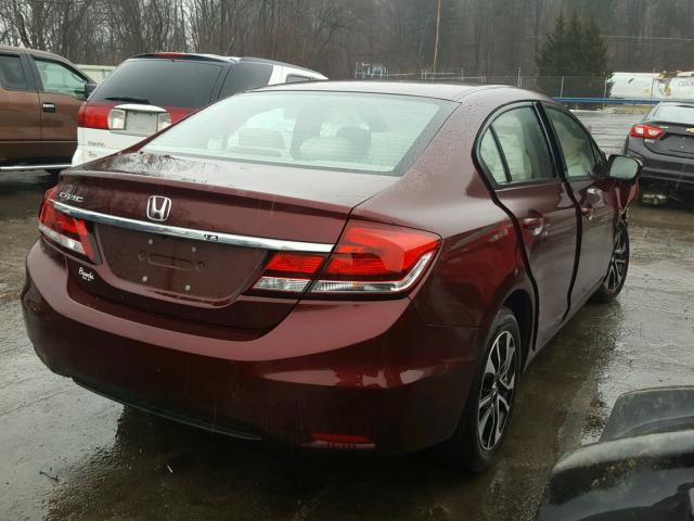 19XFB2F81FE219904 - 2015 HONDA CIVIC EX მუქწითელი ფოტო 4