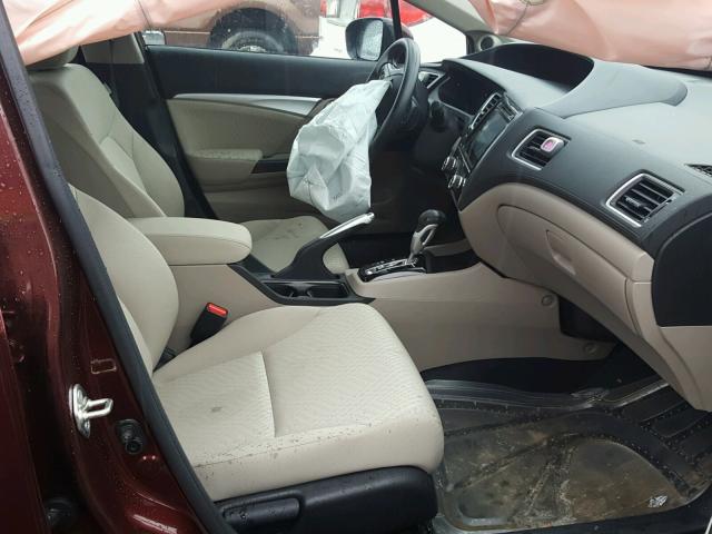 19XFB2F81FE219904 - 2015 HONDA CIVIC EX მუქწითელი ფოტო 5