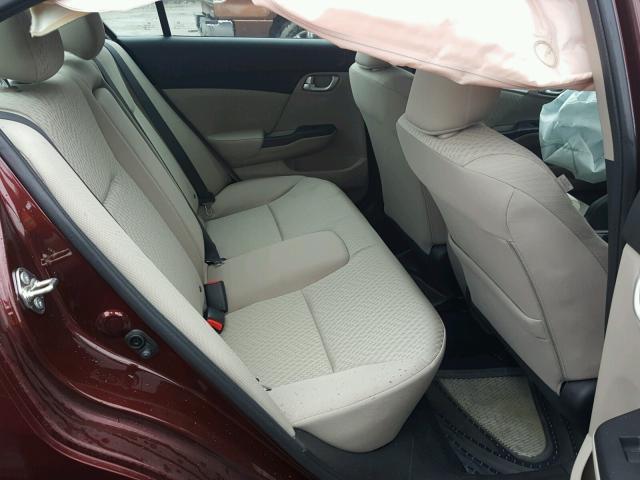 19XFB2F81FE219904 - 2015 HONDA CIVIC EX მუქწითელი ფოტო 6