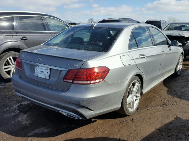 WDDHF8JB9EA865413 - 2014 MERCEDES-BENZ E 350 4MAT GRAY photo 4