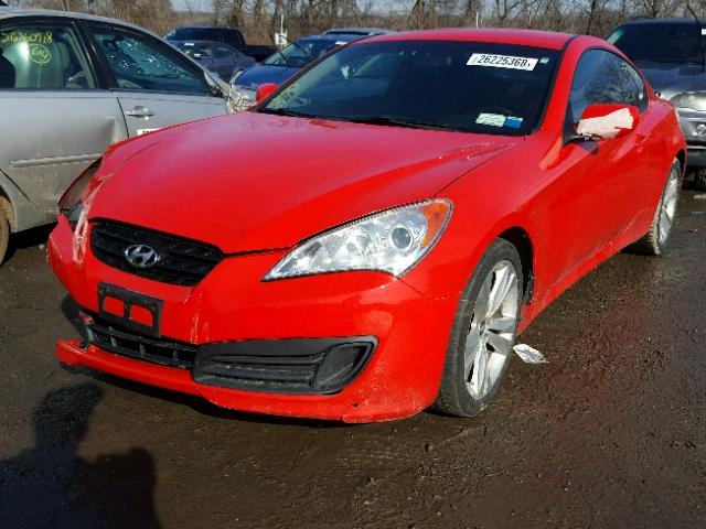 KMHHT6KD6CU070883 - 2012 HYUNDAI GENESIS CO RED photo 2