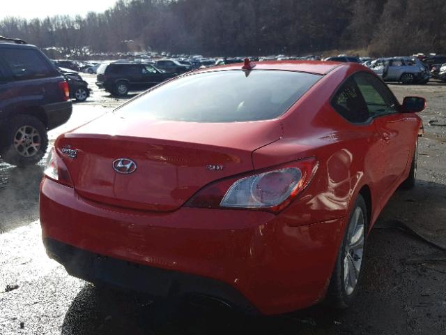 KMHHT6KD6CU070883 - 2012 HYUNDAI GENESIS CO RED photo 4