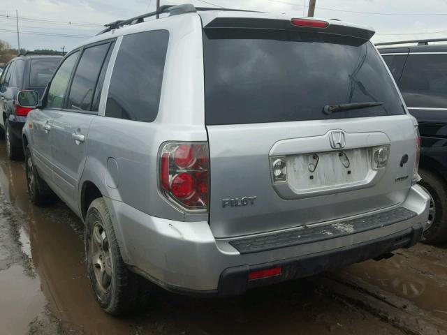 2HKYF18697H528682 - 2007 HONDA PILOT EXL SILVER photo 3