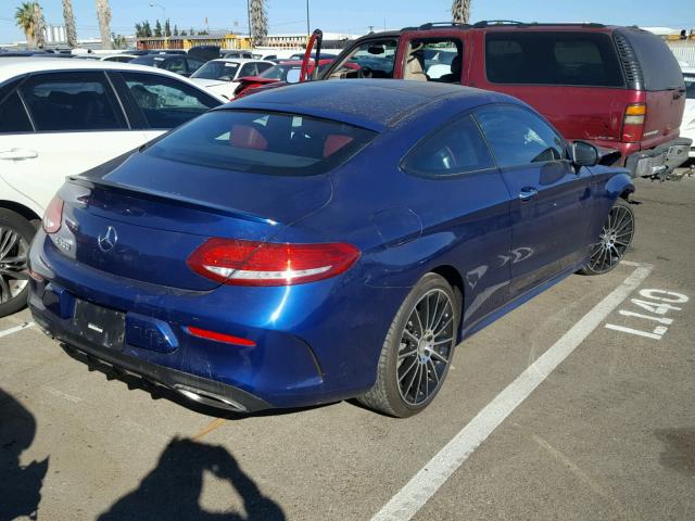 WDDWJ4JB0HF413954 - 2017 MERCEDES-BENZ C 300 BLUE photo 4