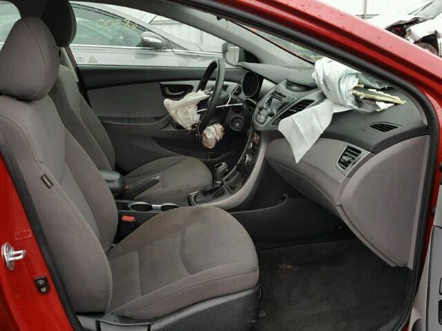 KMHDH4AE6EU181936 - 2014 HYUNDAI ELANTRA SE RED photo 5