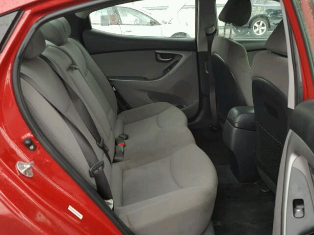 KMHDH4AE6EU181936 - 2014 HYUNDAI ELANTRA SE RED photo 6