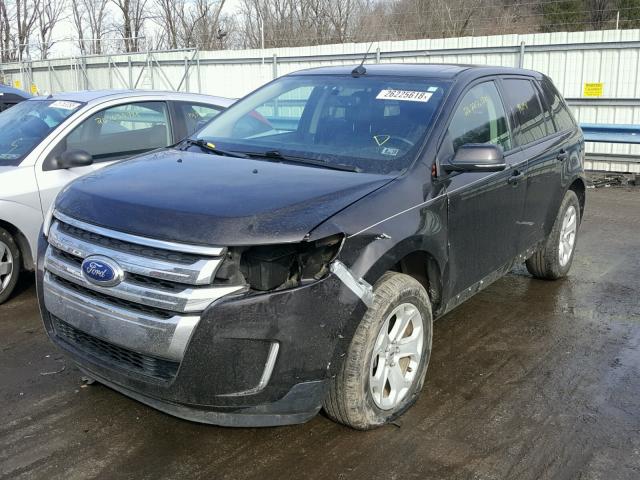 2FMDK4JC6DBE02682 - 2013 FORD EDGE SEL BROWN photo 2