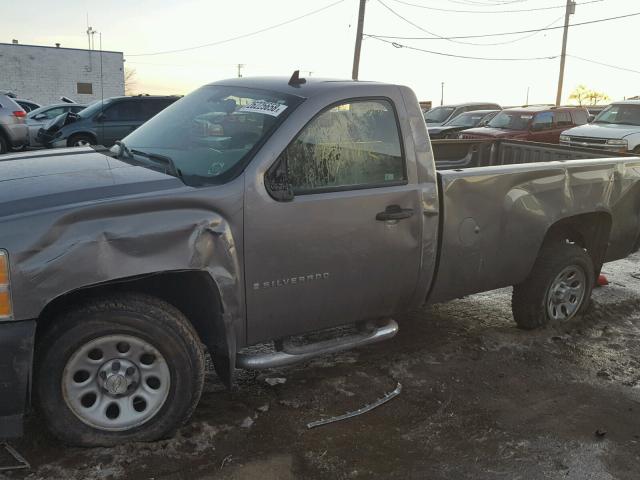 1GCEC14007Z554691 - 2007 CHEVROLET SILVERADO GRAY photo 9