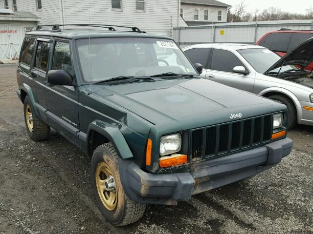 1J4FF48S8YL222411 - 2000 JEEP CHEROKEE S GREEN photo 1