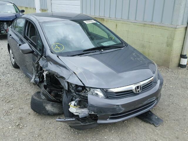 19XFB2F54CE056828 - 2012 HONDA CIVIC LX GRAY photo 1