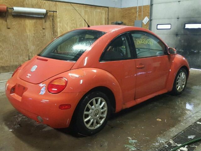 3VWCR31C24M423854 - 2004 VOLKSWAGEN NEW BEETLE ORANGE photo 4