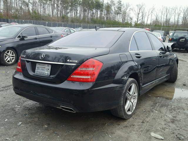 WDDNG9EB2DA518911 - 2013 MERCEDES-BENZ S 550 4MAT BLACK photo 4