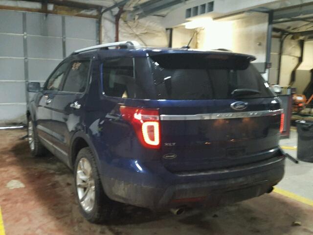 1FMHK8D84BGA57545 - 2011 FORD EXPLORER X BLUE photo 3