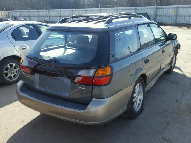 4S3BH665917655886 - 2001 SUBARU LEGACY OUT GREEN photo 4