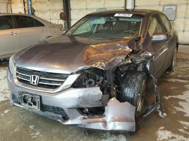 1HGCR2F72DA169148 - 2013 HONDA ACCORD EX GRAY photo 2