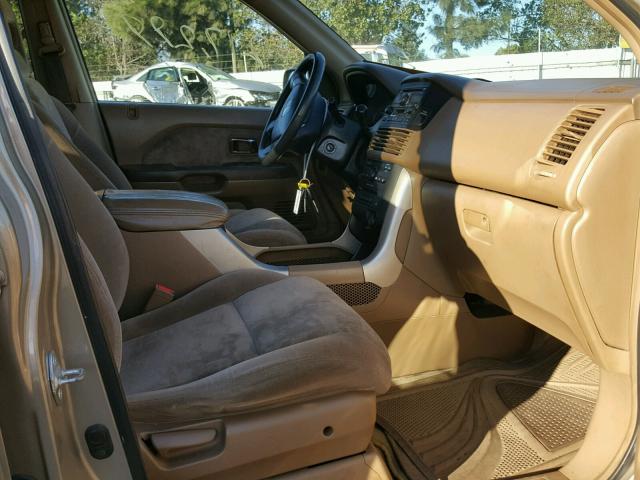 2HKYF18415H551840 - 2005 HONDA PILOT EX TAN photo 5