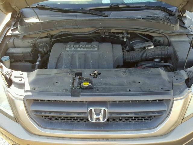 2HKYF18415H551840 - 2005 HONDA PILOT EX TAN photo 7