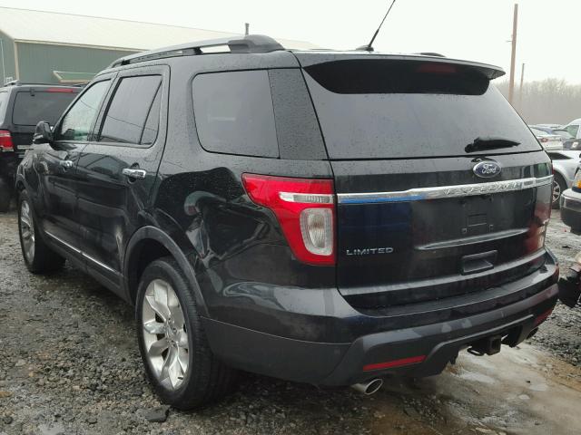 1FM5K8F87DGA02848 - 2013 FORD EXPLORER L BLACK photo 3