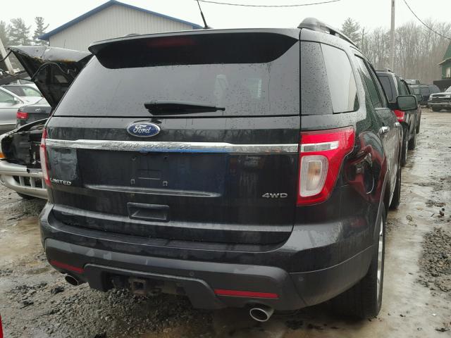 1FM5K8F87DGA02848 - 2013 FORD EXPLORER L BLACK photo 4