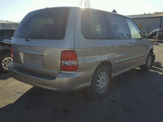 KNDUP131336455403 - 2003 KIA SEDONA EX GOLD photo 4