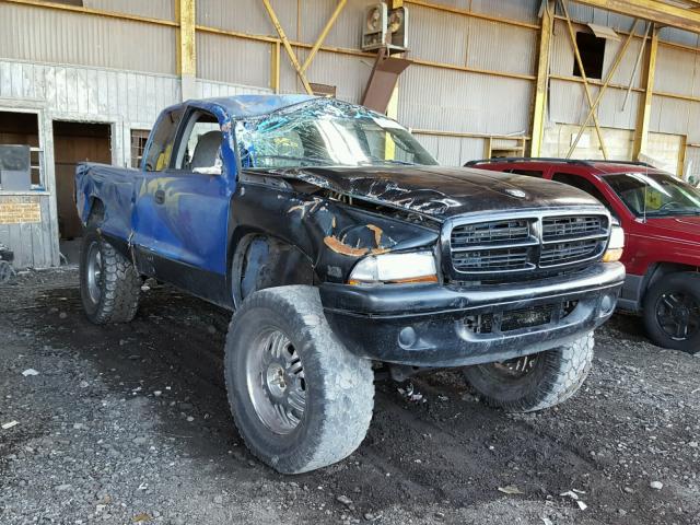 1B7GG22N3YS547679 - 2000 DODGE DAKOTA BLUE photo 1