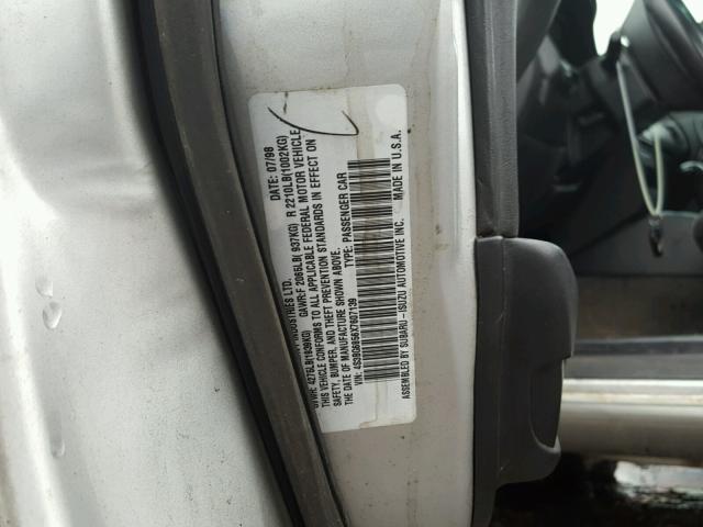 4S3BG6856X7607139 - 1999 SUBARU LEGACY OUT SILVER photo 10