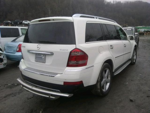 4JGBF71E99A468192 - 2009 MERCEDES-BENZ GL 450 4MA WHITE photo 4