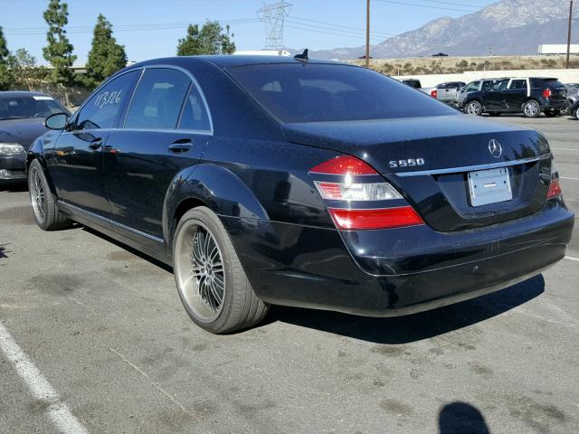 WDDNG71X58A234569 - 2008 MERCEDES-BENZ S550 BLACK photo 3