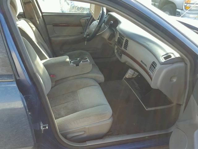 2G1WF52E459132277 - 2005 CHEVROLET IMPALA BLUE photo 5