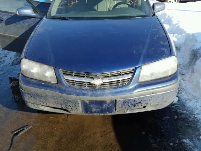 2G1WF52E459132277 - 2005 CHEVROLET IMPALA BLUE photo 9