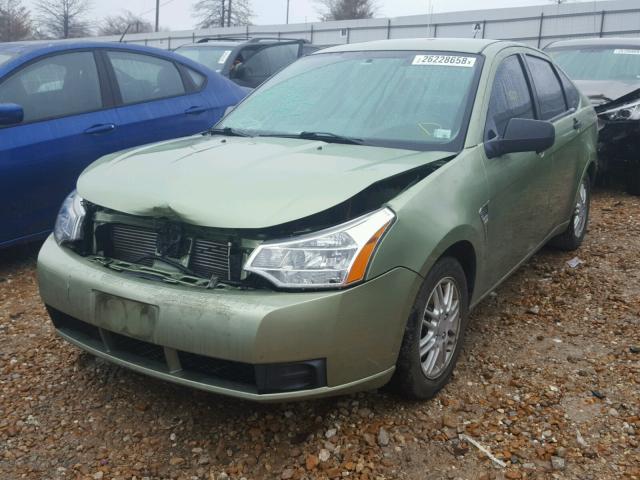 1FAHP35N38W255471 - 2008 FORD FOCUS SE GREEN photo 2