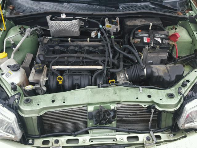 1FAHP35N38W255471 - 2008 FORD FOCUS SE GREEN photo 7