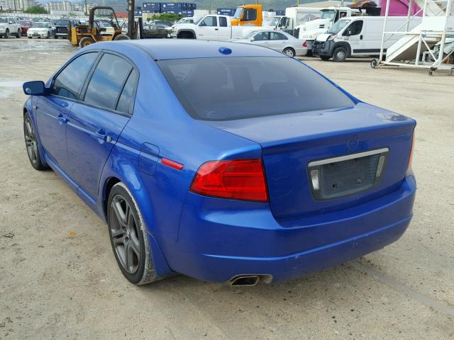 19UUA66224A064858 - 2004 ACURA TL BLUE photo 3