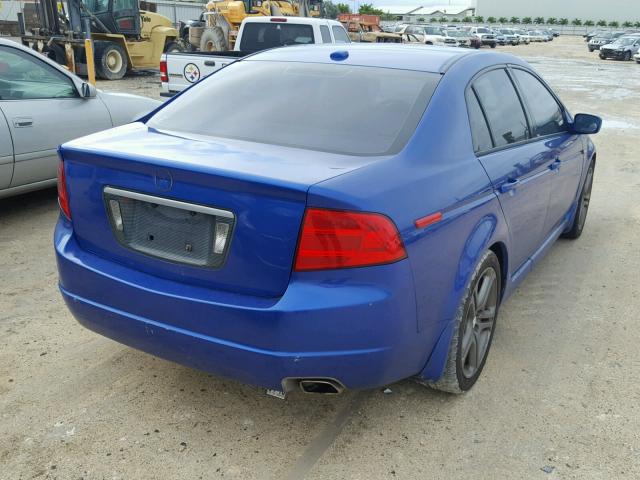 19UUA66224A064858 - 2004 ACURA TL BLUE photo 4