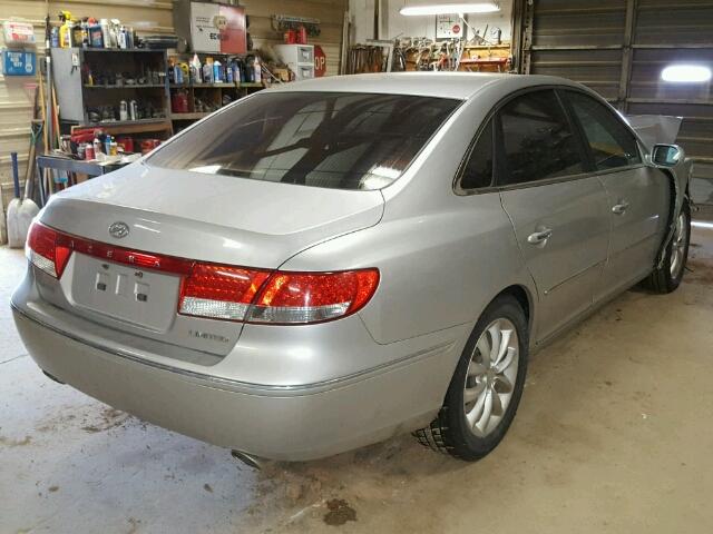 KMHFC46F66A102602 - 2006 HYUNDAI AZERA SE SILVER photo 4