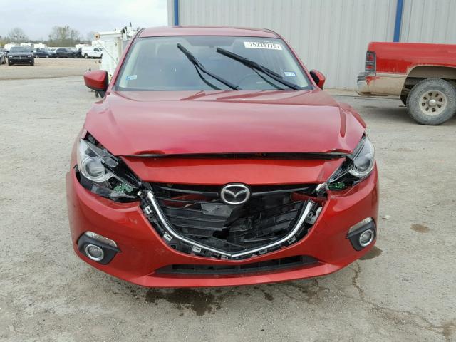 JM1BM1V35E1177540 - 2014 MAZDA 3 TOURING RED photo 9